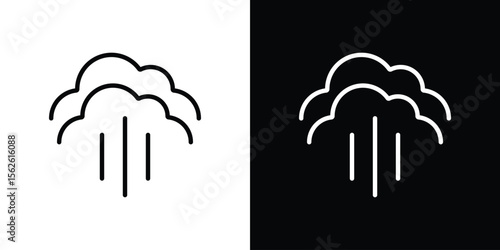 Steam icon symbol in thin line, outline and stroke style for apps