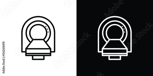 Tomography icon symbol in thin line, outline and stroke style for apps