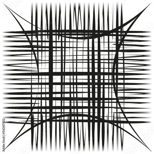 Abstract geometrical star. Complex angular composition. Vector decorative illustration. Symmetrical pointed ornament.