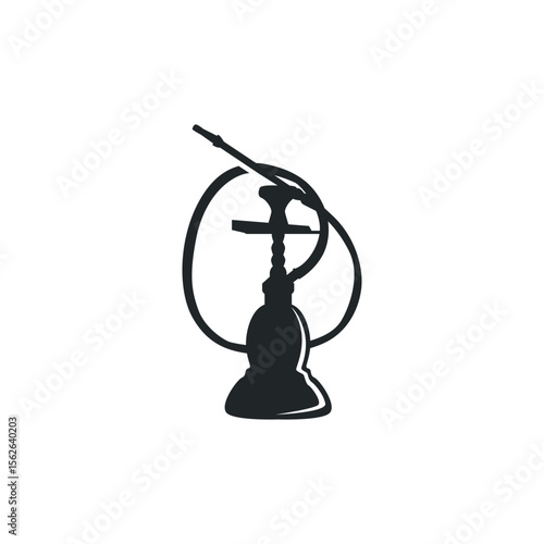 Old retro vintage design hookah logo shisha bar concept simple minimalist retro illustration templet symbol brand bar, restaurant, shop, and business brand