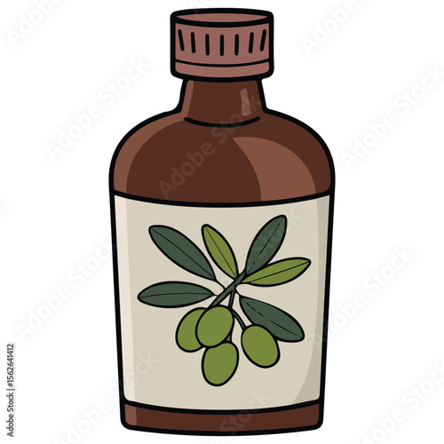 Homeopathic medicine bottle with herbal extract vector