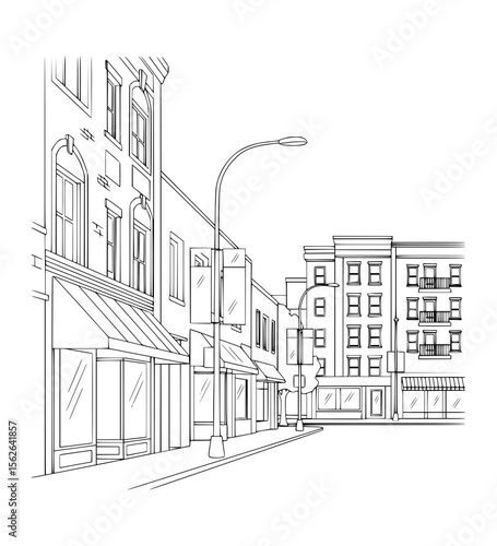 Line Art of Georgia Avenue, Washington D.C.