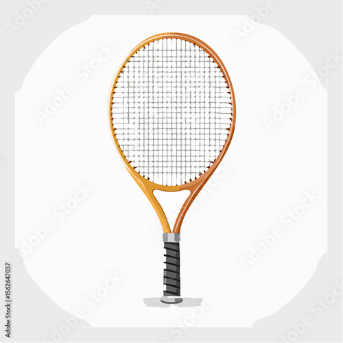 Complete Tennis Sport Icon with Racket and Ball