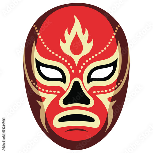 Luchador wrestling mask Mexican culture vector