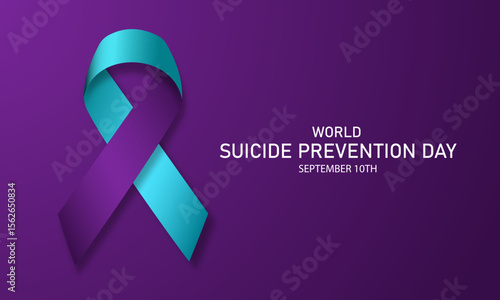 World Suicide Prevention Day September 10 background vector illustration