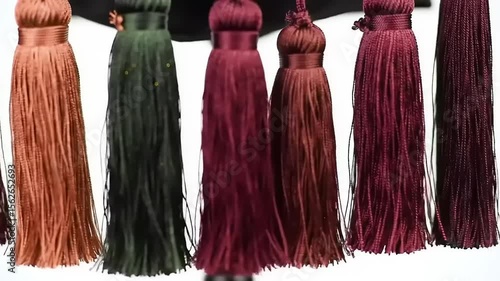 Wallpaper Mural Colorful silk tassels with closeup. Torontodigital.ca