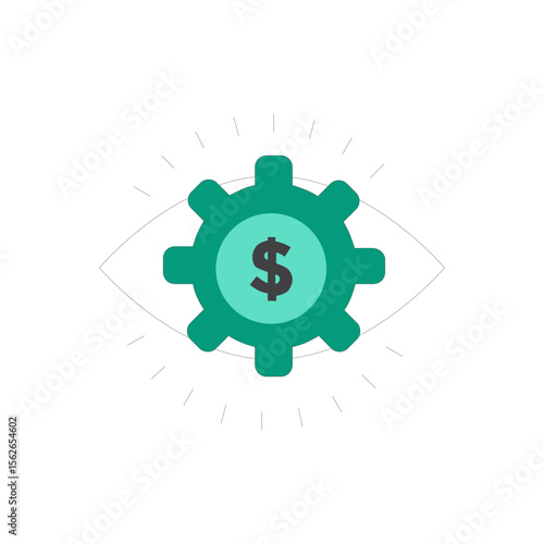 Financial visionary icon representing money growth and future planning