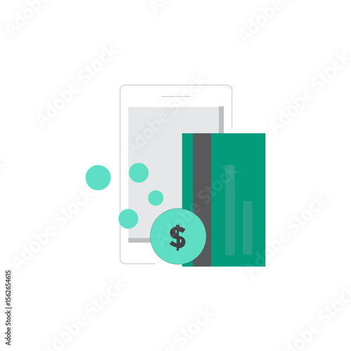 Mobile payment icon design for digital transactions and e commerce