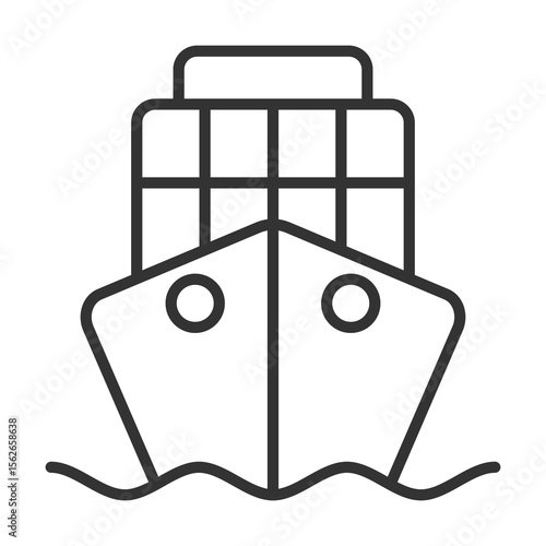 Cargo Icon Outline Style. Vector Illustration Design