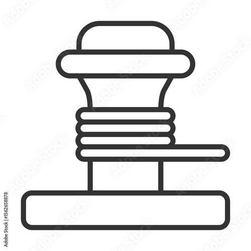 Mooring Icon Outline Style. Vector Illustration Design