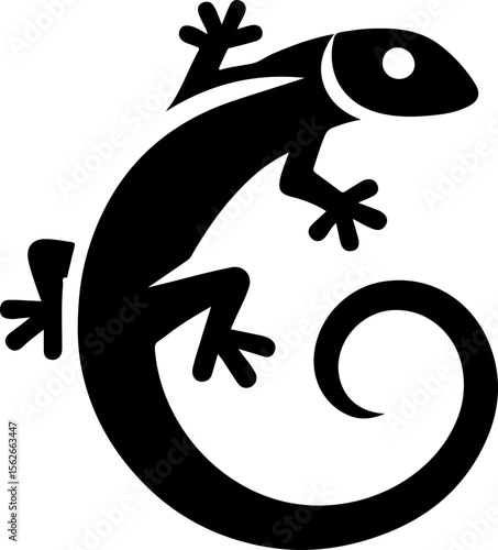 vector sketch illustration silhouette design icon logo symbol animal lizard as mascot resistance to environmental conditions 