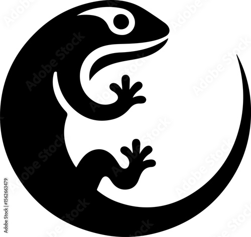 vector sketch illustration silhouette design icon logo symbol animal lizard as mascot resistance to environmental conditions