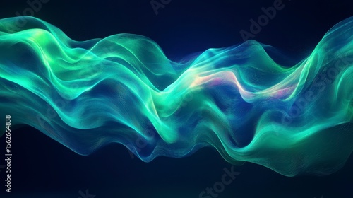 Wallpaper Mural Abstract Colorful Waves Flowing Through Space in Ethereal Light Torontodigital.ca