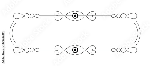 Blank template for text, isolated text box, vector ornaments - illustration