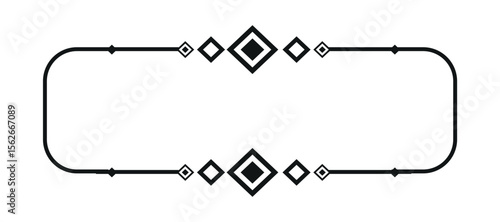 Blank template for text, isolated text box, vector ornaments - illustration