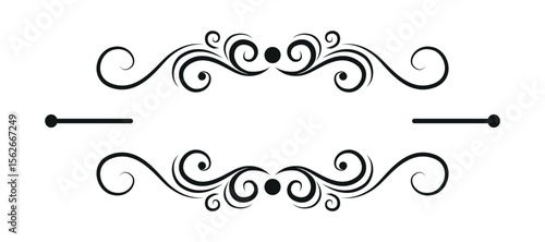 Blank template for text, isolated text box, vector ornaments - illustration