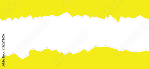 Tattered Yellow A jagged opening reveals a blank space
