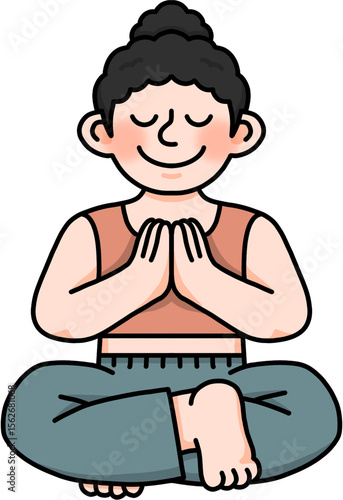 요가하는 여자