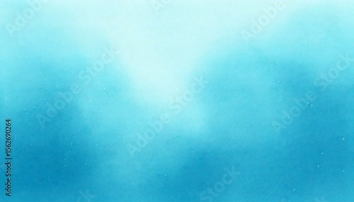 Watercolor painting light blue fog effect background