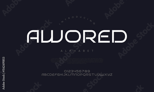 Modern futuristic font with geometric curves, ideal for tech branding, headlines, and digital interfaces