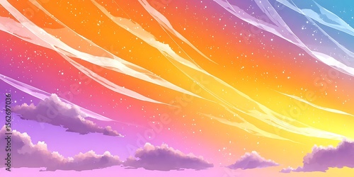 Colorful sky with clouds