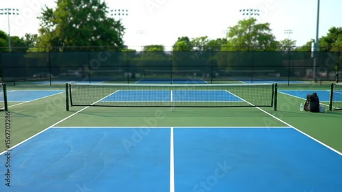 Picturesque Pickleball Courts Awaiting Players