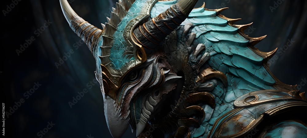 Fototapeta premium The mighty knight of Parasaurolophus,ai generative