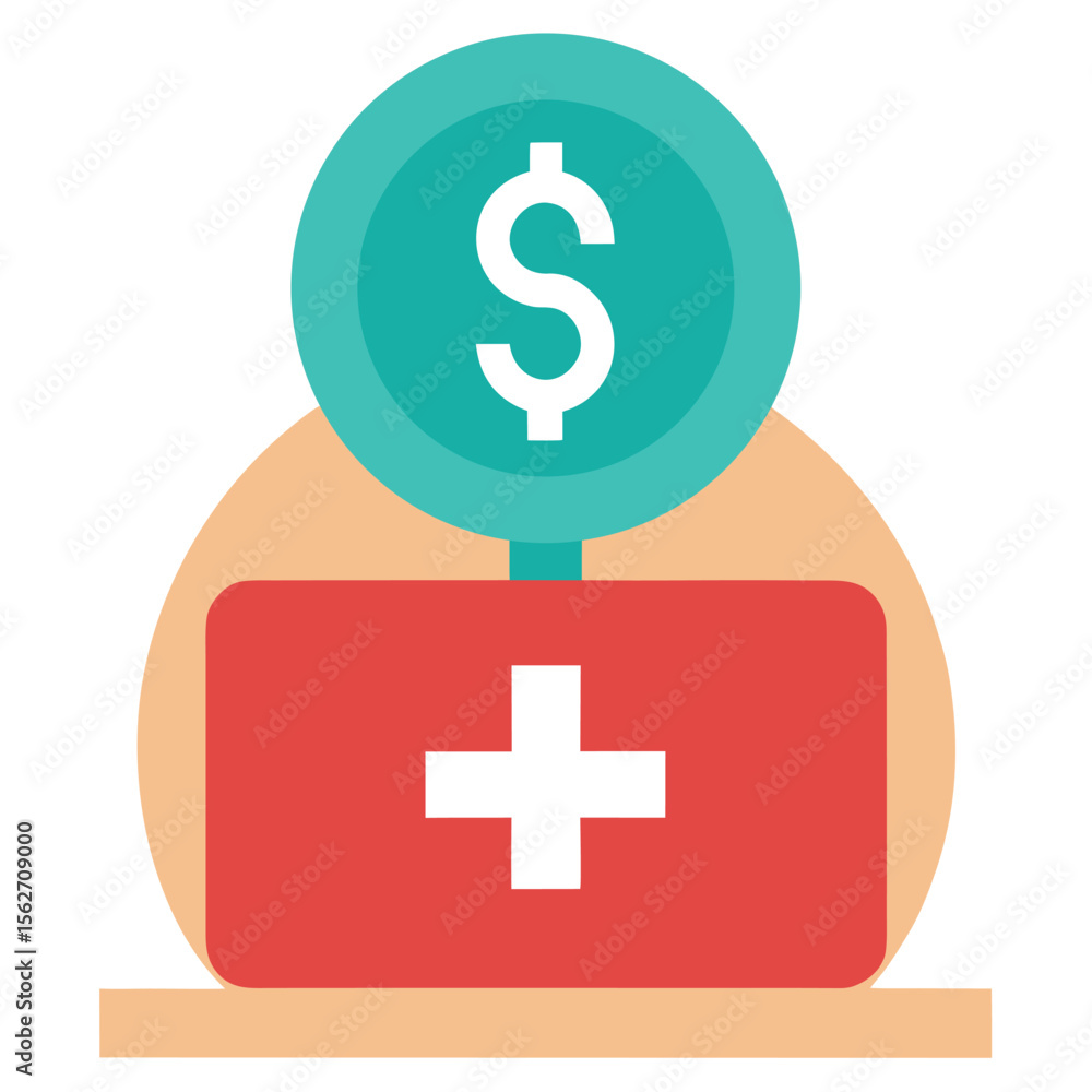 Obraz premium Donation Icon with Currency Sign for Charity and Fundraising