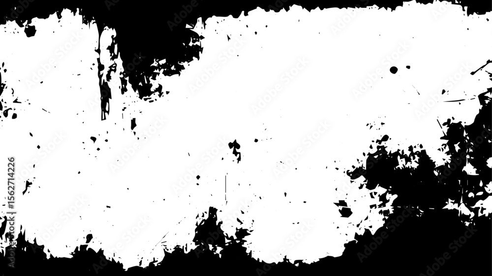 Obraz premium Grunge Ink Border Texture with Distressed Edges for Posters and Background Overlays