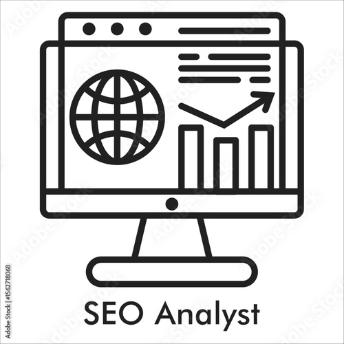 Seo Analyst Outline Icon