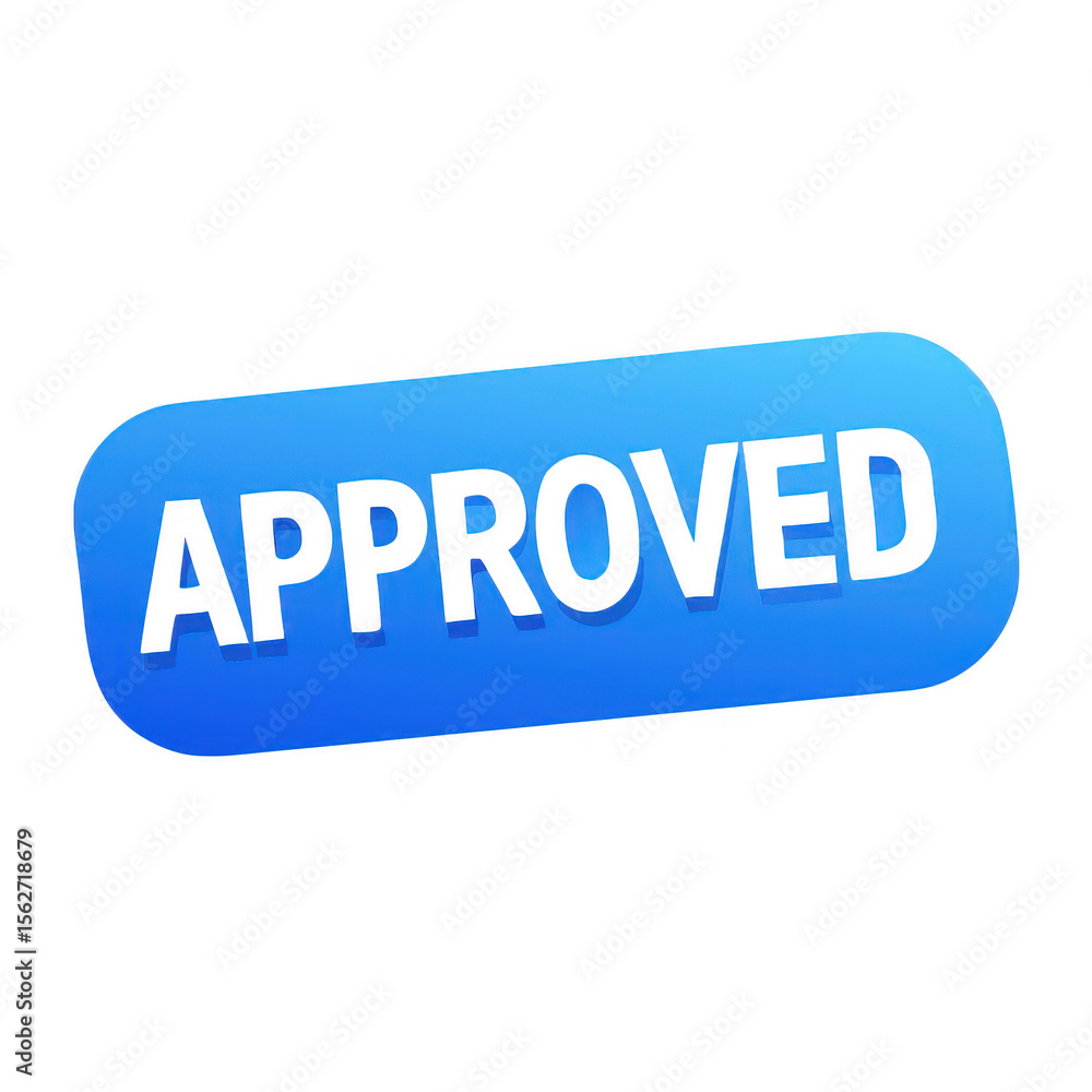 Blue approved stamp isolated on transparent background Blue approved stamp isolated on transparent background