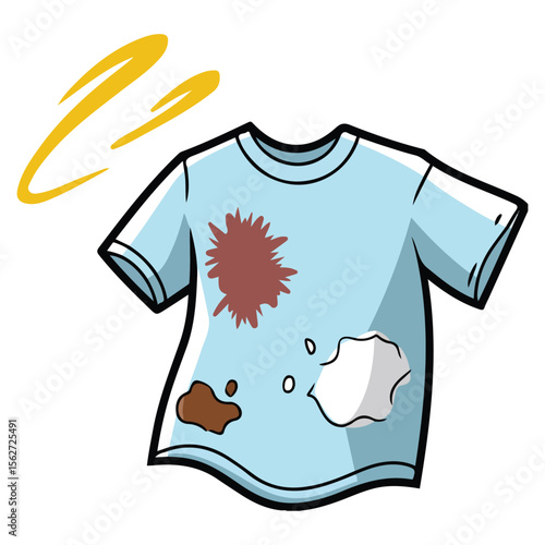 Dirty laundry tshirt vector isolated white