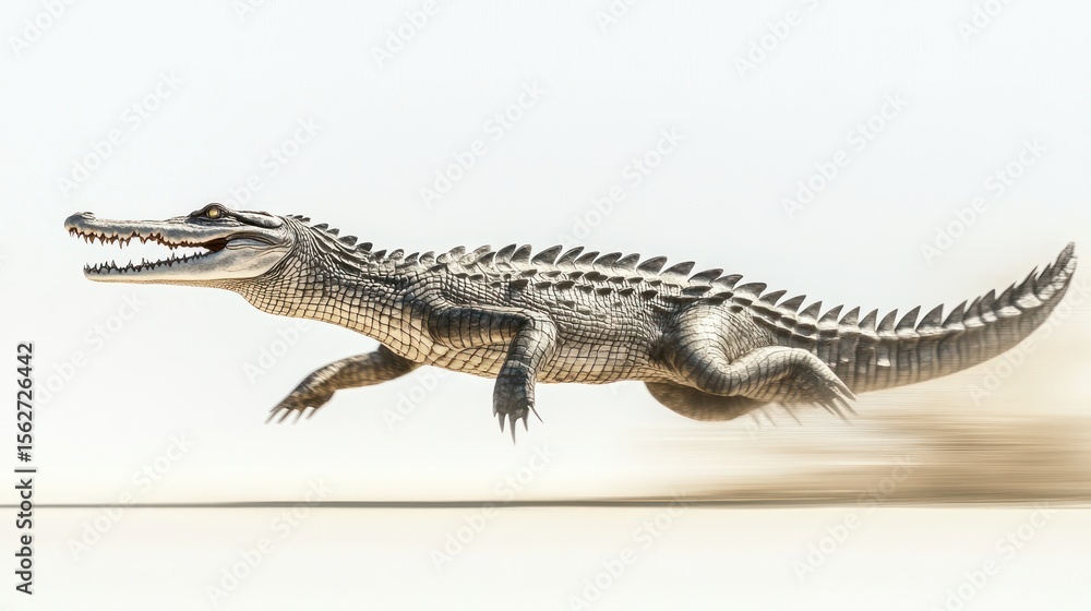 Naklejka premium Croc in flight