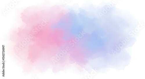 Soft Pastel Watercolor Wash: Pink, Purple, and Blue Gradient Abstract.