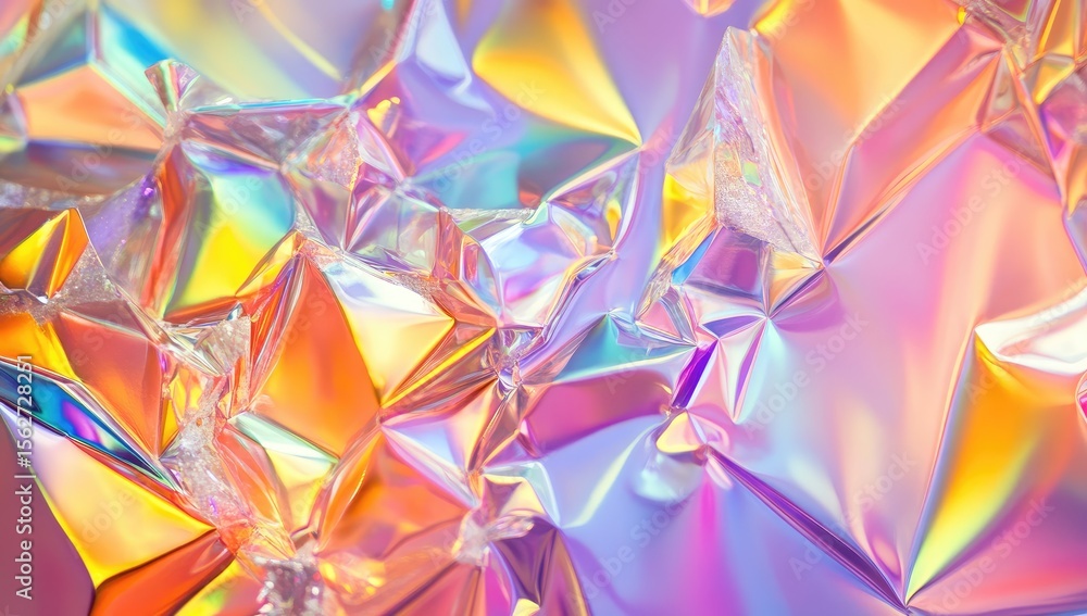Abstract iridescent crumpled foil Abstract iridescent crumpled foil