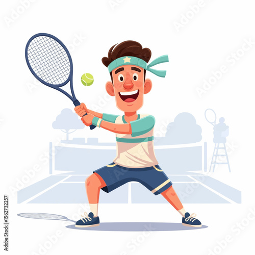 tennis player vector illustration