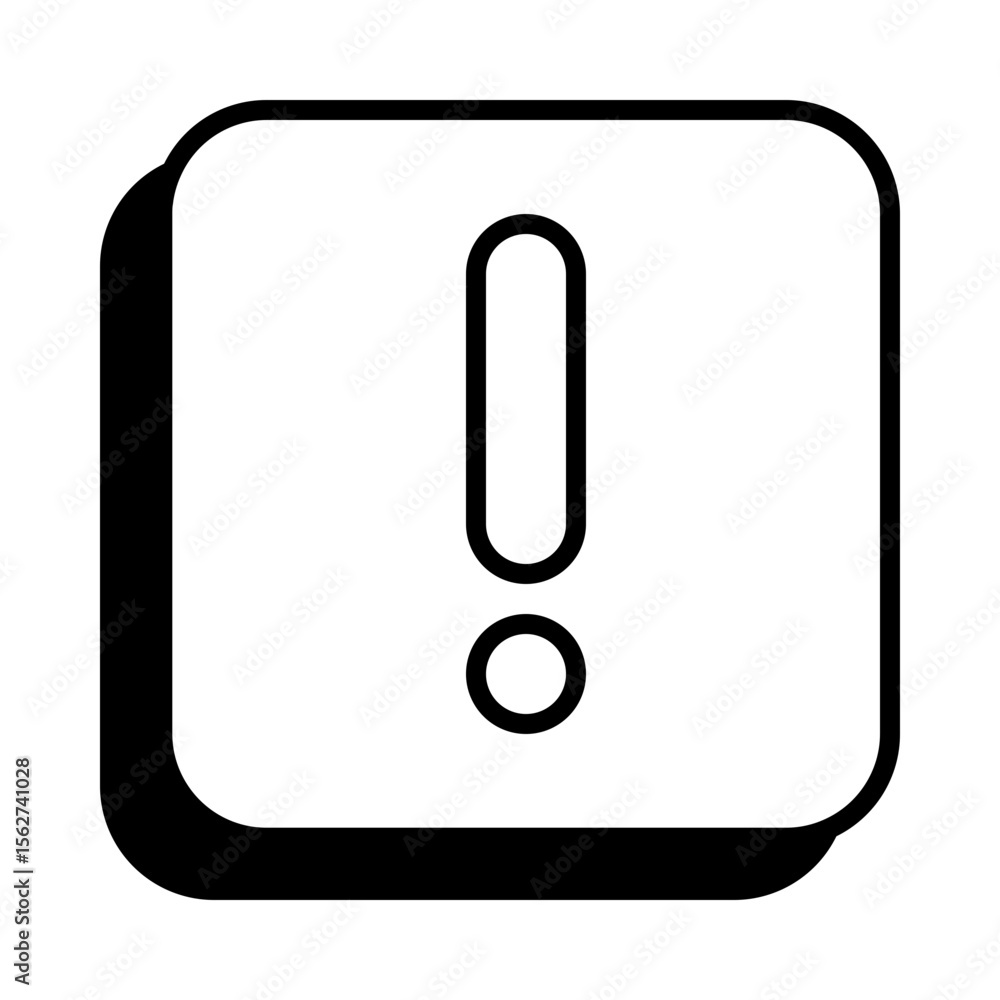 Warning Icon in Line Style Warning Icon in Line Style