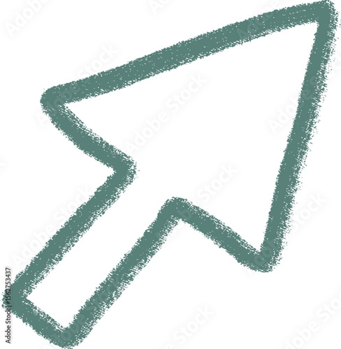 手書きでモスグリーンのポインターアイコン　Adobe Illustrator Artwork