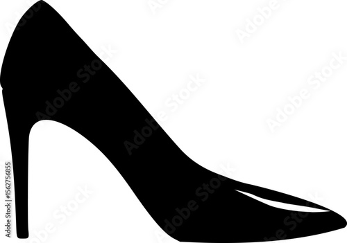 Silhouette of a High Heel Shoe – Vector Illustration
