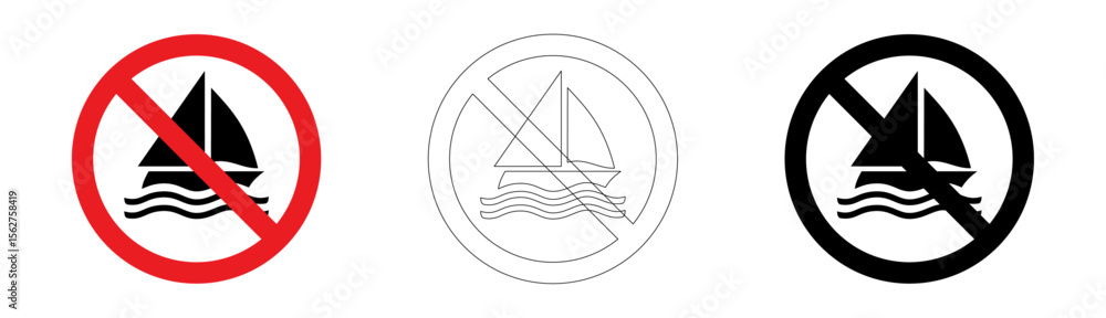 No sailing sign in vector format No sailing sign in vector format