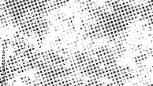 Abstract Halftone Background, Modern Dot Pattern Design. Stylish Grunge Texture, Dynamic Black and White Art