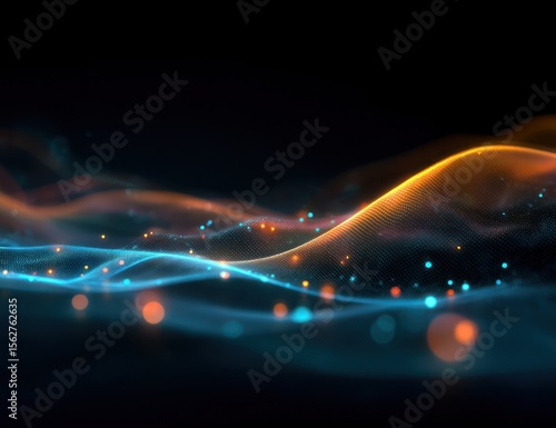 Abstract digital waves