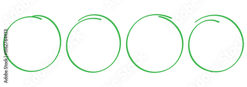 Hand drawn circle highlighter set. Circle, pen draw. Doodle round circles for message note mark design element. Different circles vector illustration. eps 10.