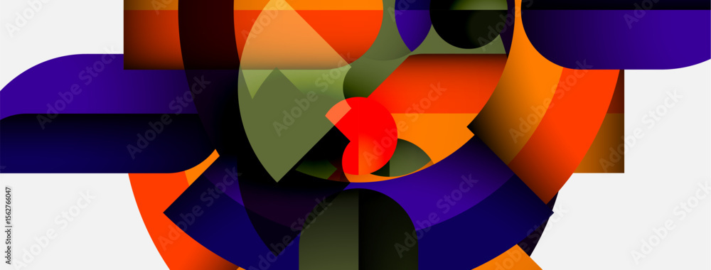 Abstract composition featuring vibrant shapes, colors blend. Dynamic interplay creates modern visual experience. Smooth gradients dominate design. Abstract composition featuring vibrant shapes, colors blend. Dynamic interplay creates modern visual experience. Smooth gradients dominate design.