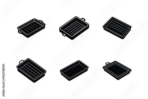 baking sheet icon silhouette vector illustration