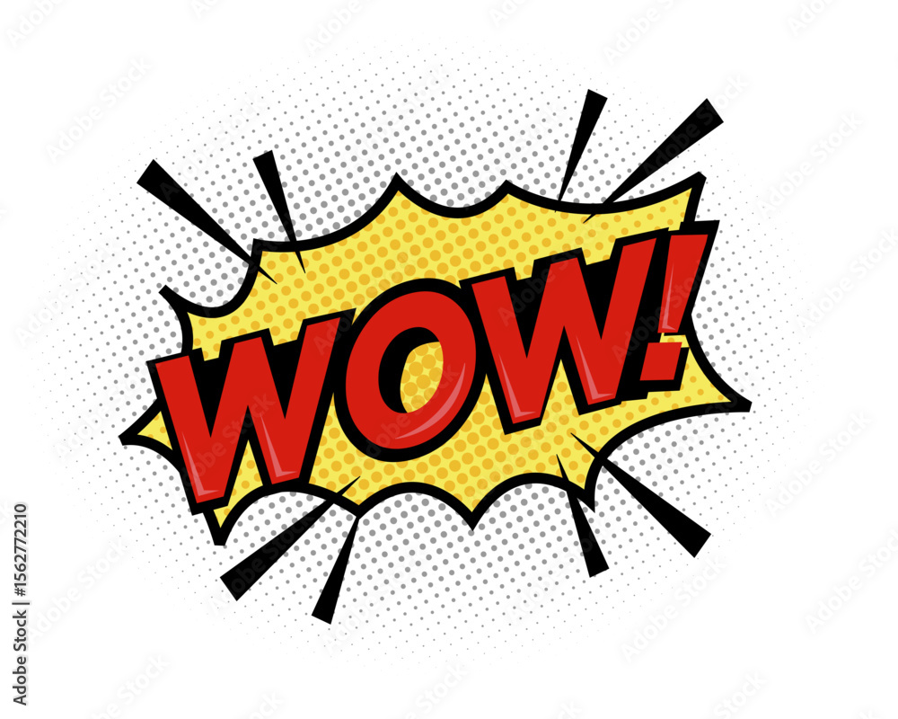 Fototapeta premium Comic book 'WOW' Sticker