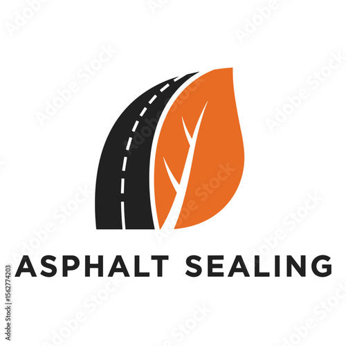 graphic vector of Asphalt repair, roadwork, pavement logo design template