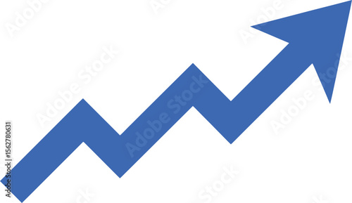 Blue Arrow Up Chart: Illustrating Business Growth, Financial Progress, and Market Success Trends.