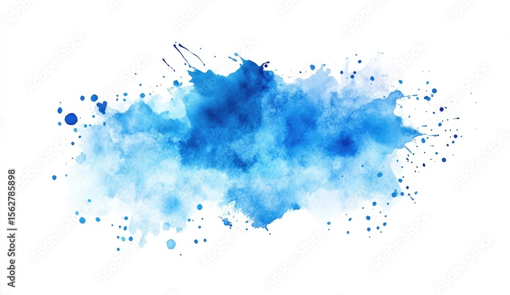 Obraz premium Abstract watercolor splatter, light blue