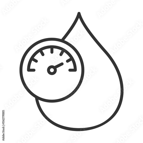 Hypertension Icon Outline Style. Vector Illustration Design
